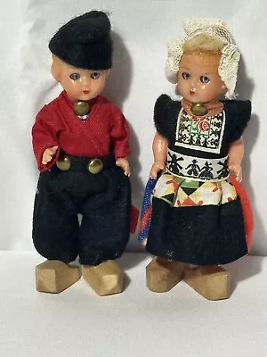 Vintage Boy And Girl Small Plastic Dolls Holland • $16.99