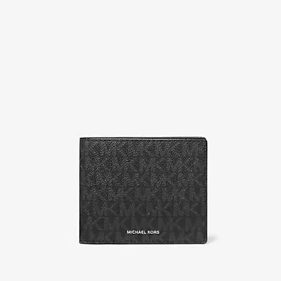 New MICHAEL KORS MEN Cooper Logo Billfold Wallet With Coin Pouch 100% Authentic • $39.16