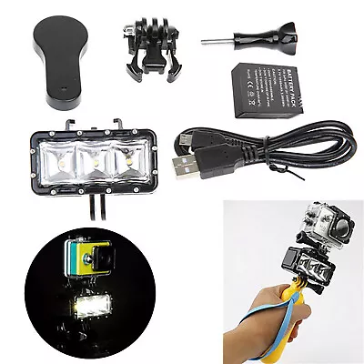 Underwater Waterproof Diving LED Light Fill Lamp For  Hero 9 8 7 6 5 Camera • $28.46