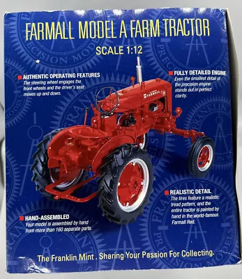 Franklin Mint FARMALL MODEL A FARM TRACTOR 1:12 Diecast Precision Model NIB • $255