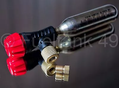 £4.95 • Buy Threaded CO2 Tyre Inflator - 2 In 1 Presta Schrader CO2 Gas Bike Pump Tube