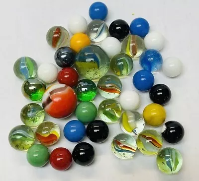 Vintage Marbles Lot With Swirls & Solids 1980s Collectible Toy Marbles  • $14.95