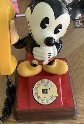 Vintage 1970's DISNEY Mickey Mouse Rotary TELEPHONE Desk Phone Western Electric • $83.75