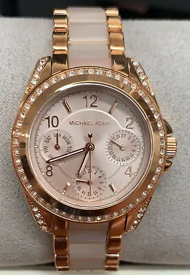 Michael Kors Chronograph Women's Mini Blair Rose Gold-Tone Watch MK6175 • $115