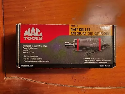 Mac Tools 1/4” Collet Medium Die Grinder AG525S Black & Red • $210