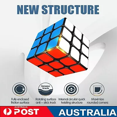 Magic Cube 3x3 Super Smooth Fast Speed Cube Puzzle Game Toy For Kids & Adult AUS • $15.99