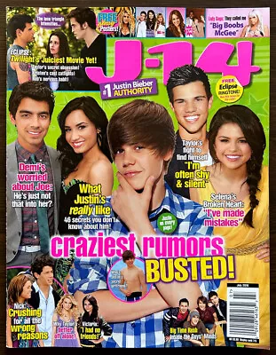 J-14 Magazine July 2010 Justin Bieber Selena Joe Jonas Demi Lovato Taylor Swift • $16