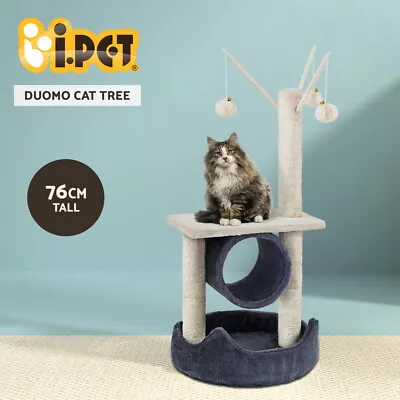 I.Pet Cat Tree Scratching Post Tower Scratcher 76cm Condo House Hanging Toys • $32.95