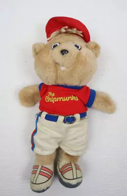 Vintage 1983  Alvin And The Chipmunks Plush Doll 11  CBS Toys - Baseball Outfit • $9.89