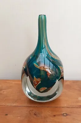 £150 • Buy Vintage Mdina Art Glass Cube Vase Tiger Pattern Eric Dobson C1970's