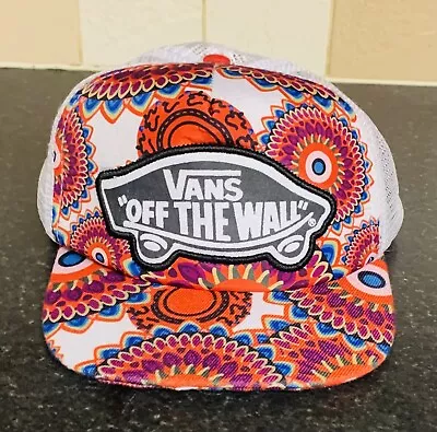 Vans Off The Wall Geo Floral Peach Classic Patch  Adjustable Snapback Cap Hat. • £12