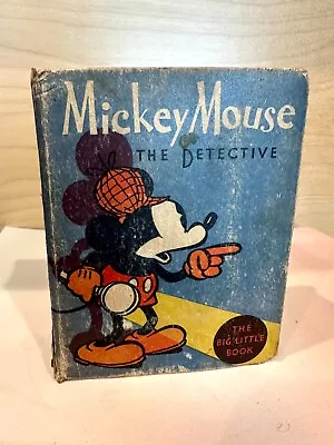 1934 Mickey Mouse The Detective Big Little Book By Walt Disney • $10.49