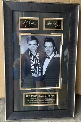 Elvis Presly And Johnny Cash Framed Autographed Photo • $100