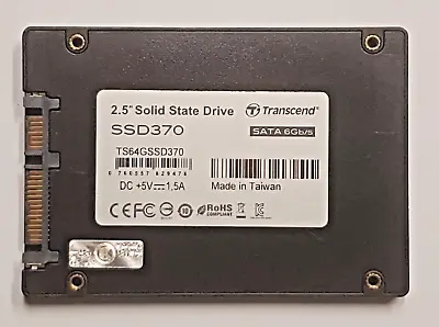 64 GB SATA III Transcend SSD370 TS64GSSD370 2D-NAND MLC SSD 2.5   Hard Drive • £91.04