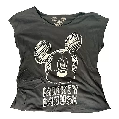 Disney Mickey Mouse Long Shirt Tunic Minidress Sleep Top Mickey Cutout L/XL • $9