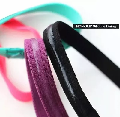 Snag Free Elastic Head Bands Hairbands Ladies Girls Men School Sports Gym UK • £3.10