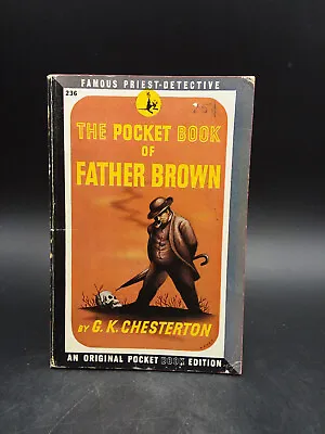 G.K. Chesterton THE POCKET BOOK OF FATHER BROWN Pocket Book #236 1943 1st Prtg • $9.95