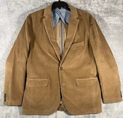 J Crew Corduroy Blazer Mens Large Brown 100% Cotton Jacket Sport Coat • $31.99
