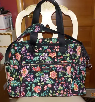 VERA BRADLEY Weekender Laptop Carry-On Bag Tote~VINES FLORAL • $68