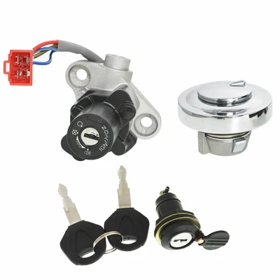 $64.80 • Buy Ignition Switch Fuel Gas Cap Seat Lock Key For Yamaha V-Star Custom XVS1100 650