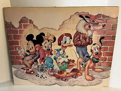 Vintage Walt Disney Mickey Minnie Mouse Party Art Poster • $20.99