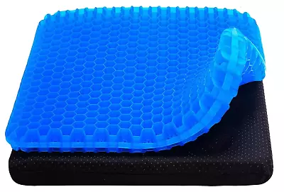 Pressure Relief Gel Honeycomb Wheelchair Seat Pad Black Support Chair Cushion UK • £18.99