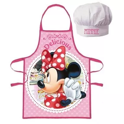Disney Minnie Mouse Kids Little Chef Kitchen Apron And Hat Set 8328 • $40.36