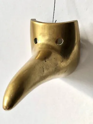 Vintage Venetian Dr. Beak Plague Brass Hook Or  Mask Wall Hanging • $44.75