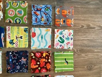 Lot Of  20 - 5” Square I SPY”boy’s QUILT Fabric FREE SHIPPING • $11.89