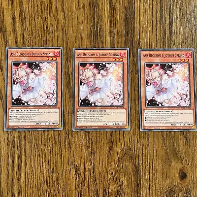 $39.99 • Buy YuGiOh - Ash Blossom & Joyous Spring X 3 - Common - SDCB-EN014 Playset