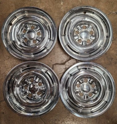 $99 • Buy 1964- 67 Mercury Comet Marauder Chrome 15  Hubcaps