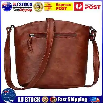 $13.29 • Buy Vintage Women PU Leather Shoulder Crossbody Bag Solid Color Handbags (C)