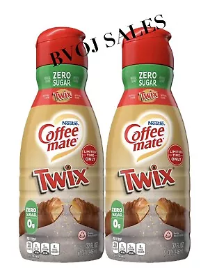 Coffee Mate Twix Zero Sugar Liquid Coffee Creamer 32oz Per Bottle 2 Pack • $28.99