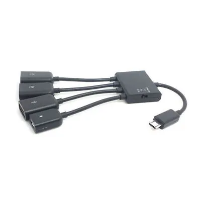 OTG 3 Port Hub Micro USB Host  Adapter Cable With Power For Cell Phone & Tablet • $7.99