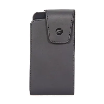 Black Leather Side Case Cover Pouch Holster Swivel Belt Clip For Cell Phones • $9.48