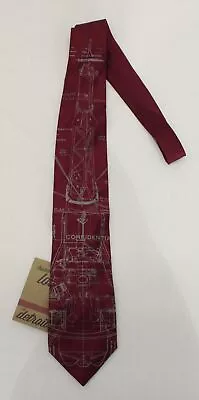 Cyberoptix Tie Lab Men Project Mercury Space Exploration Silk Tie CF6 Crimson OS • $19.99