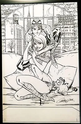 Spider-Man J. Scott Campbell 11x17 FRAMED Original Art Poster Marvel Comics • $49.95