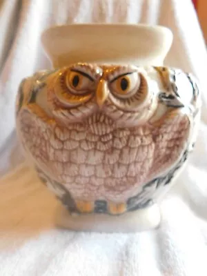 Vintage Ceramic Handmade Double Side Owl Planter • $9