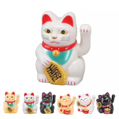 Solar Waving Cat Chinese Lucky Cat Fortune Cat Decoration Waving Arm Solar • $15.08