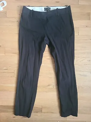 J.Crew Stretch Minnie Pants Women's Size 2 Black Flat Front Cotton Blend • $4.90