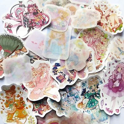 Kawaii Import *Magic Girl* Mix Of 40 Assorted Japanese Cartoon Washi Stickers • £3.90