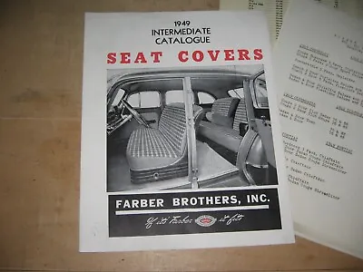 SEAT COVER  VINTAGE FARBER 1939-49 CATALOG   (22) Pages • $12