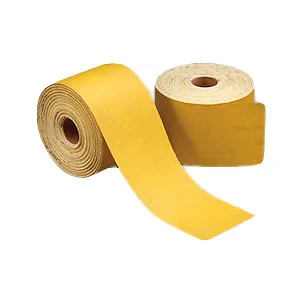 Norton 2.75  X 25yd 80 Grit PSA Sandpaper Dura Block GOLD Sticky Back Roll  • $36.95