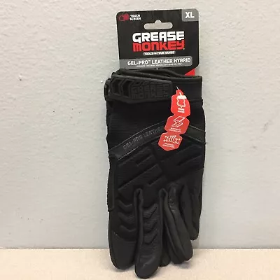 Grease Monkey 25308 Gel-PRO Leather Hybrid Mechanic Gloves XL • $12.88