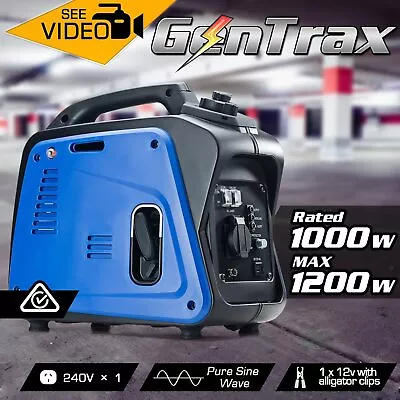 NEW GenTrax Inverter Generator 1.2KW Max/ 1KW Rated Pure Sine Portable Camping • $419