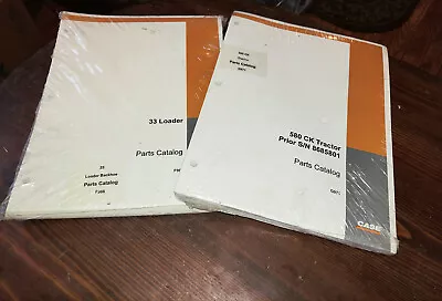 $115 • Buy CASE 580CK Tractor Parts Catalog  & 33 Loader Backhoe Parts Catalog NEW Manual