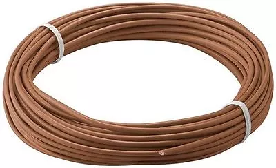 Goobay Insulated Copper Wire Brown 10m 1-wire Multistrand 18 X 0.1 Mm 10m 55040 • £4.99