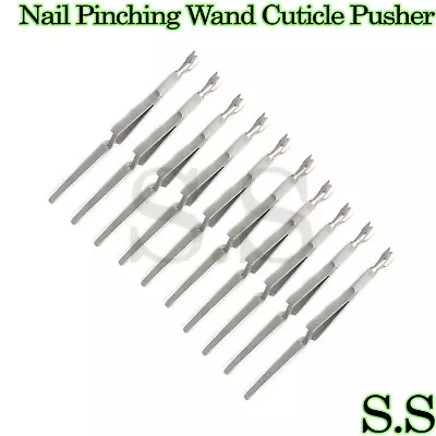 10 Pcs Nail Pinching Wand Cuticle Pusher C-Curve Multifuncation New Tool • $54.70