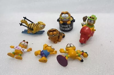 Lot Of 7 Vintage 1978-1981 United Feature Garfield PVC Figures • $4.99