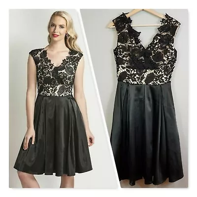 [ QUEENSPARK ] Womens Evening Dress Lace Shell NEW $229.95 | Size AU 8 Or US 4 • $55